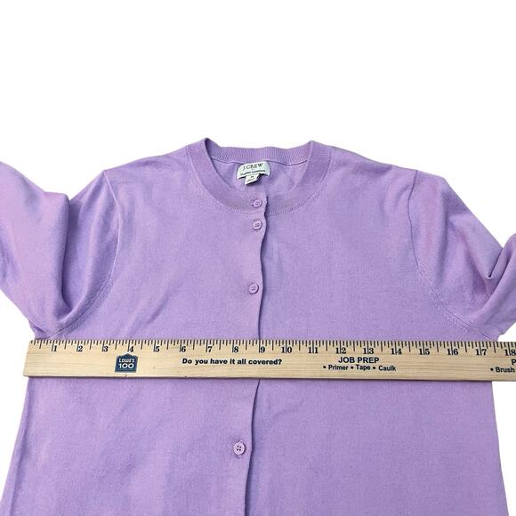 J Crew Classic Cardigan Medium Button Down Preppy Classic Minimalist Cotton - Picture 9 of 10